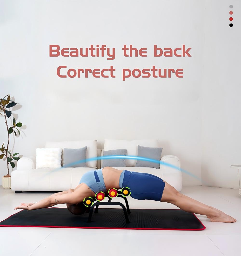 Magic BB Mini Inversion Table with Back Massage Roller, Back Stretching Machine for Back  Relief, Easy to Assemble & 400LBS Weight Capacity, Spinal Decompression Table for Home Gym