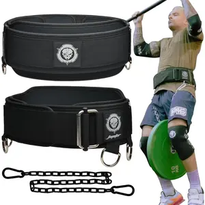 2-in-1 Weightlifting Belt & Dip Belt with Chain for Added Weight Training,Weightlifting, Squats, Deadlifts,Powerlifting for Men & Women