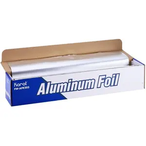 Karat FW-AFR205 18"x 500' Standard Aluminum Foil Roll Silver Cookware Disposable Heavy Duty for Sandwiches and Grilling