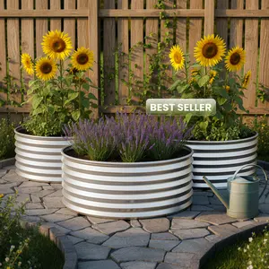 Utopia Home Galvanized Raised Garden Bed 2x2x1 Ft – Round Metal Planter Box for Vegetables, Fruits & Flowers | Easy Assembly Outdoor Garden Bed (Silver) Utopia Home Galvanized Raised Garden Bed 2x2x1 Ft – Round Metal Planter Box for Vegetables, Fruits & Flowers | Easy Assembly Outdoor Garden Bed (Silver)