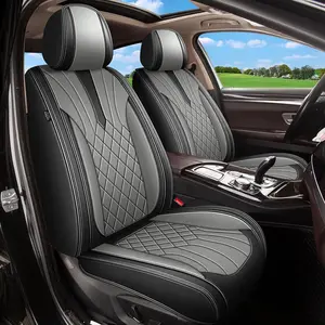 For Car Toyota RAV4 2013-2025,Seat Set RAV4 Hybrid, RAV-4 – 5 SeatVehicle interior accessories Universals Full Set, Breathable Perforated, Abrasion Resistant, Easy to Care, Airbag-Compatible (Black&Grey)