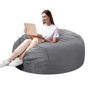 Bean Bag Chair, Oversized Beanbag for Gaming Reading Foam Filled Couch Furniture with Soft Removable Cover, Giant Comfy Sofa