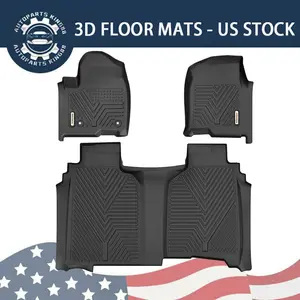 YINTATECH Floor Mats Liners Set for 2020-2025 Silverado/Sierra 1500 2500HD 3500HD Crew Cab