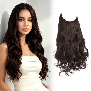 [Qbeauty Upgrade] Trendy Mermaid Body Wave Extensions - Invisible Wire Hairpiece Seamless Long Curls 14-22"