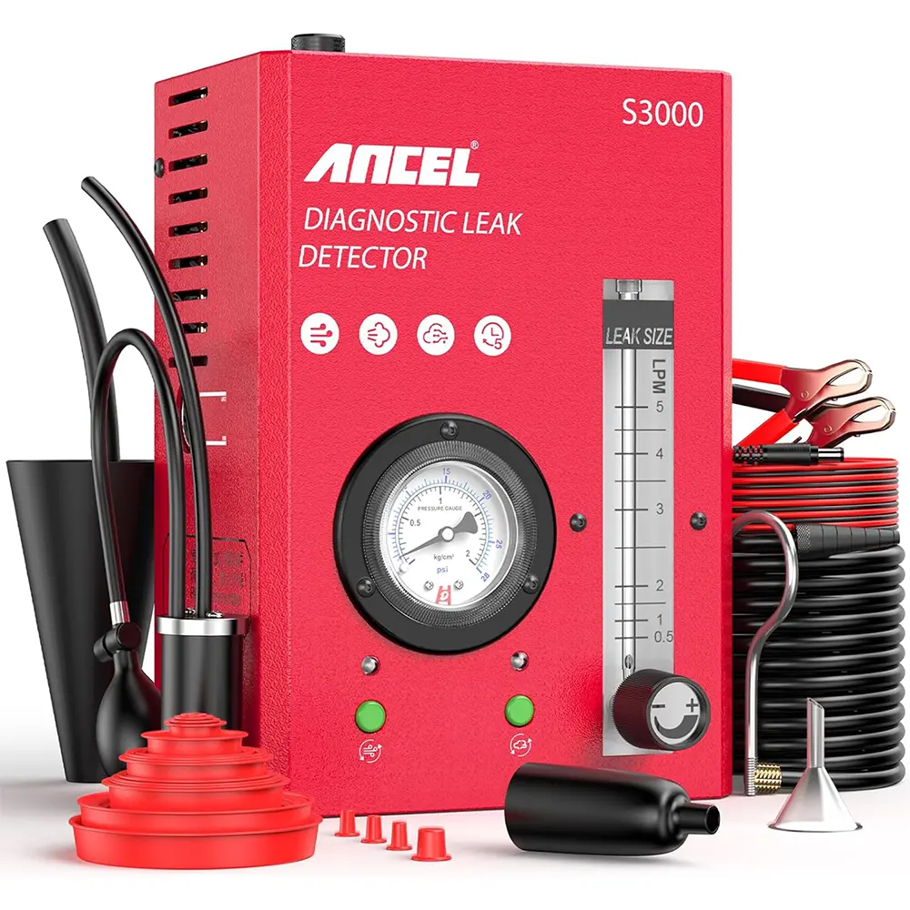 ANCEL S3000 Automotive Smoke Machine Leak Detector - Car & Automotive Maintenance Tool with Built-in Air Compressor, Evap Vacuum Diagnostic Tester, Automotive Maintenance Tools