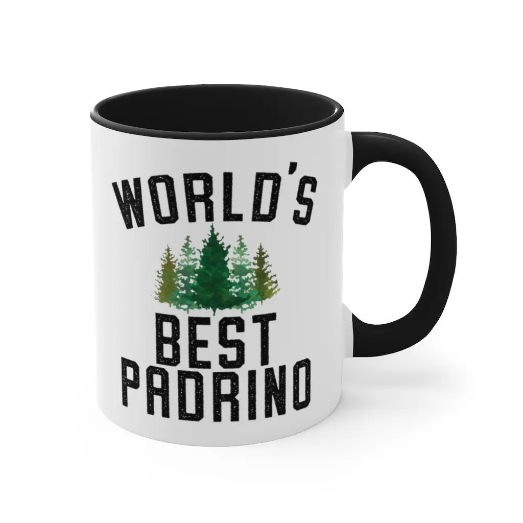 World's Best Padrino Mug - Funny Godfather Gift for Baptism, Christening, Birthday, Father's Day - 11oz Ceramic Drinkware - Reuse, Reusable