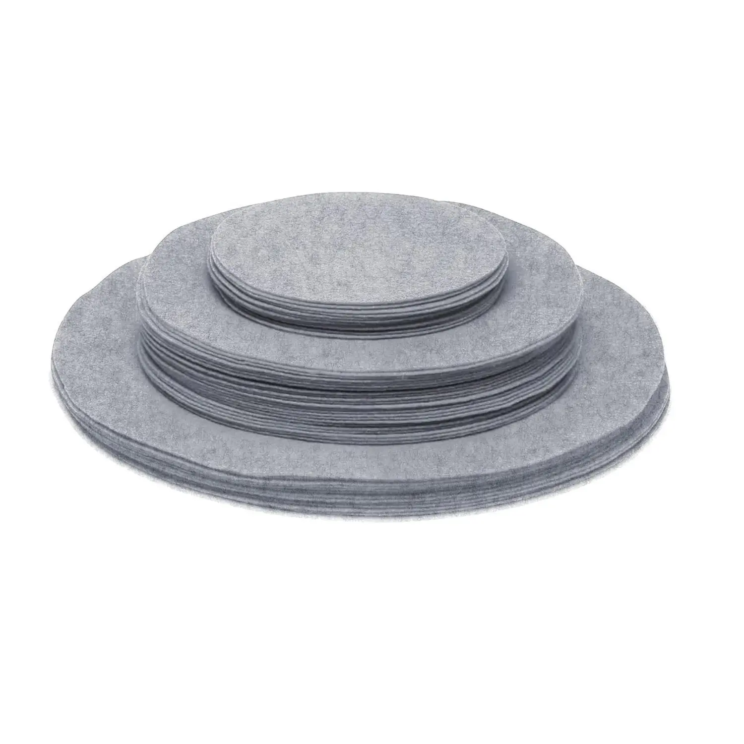 Feltectors Plate Dividers and Protectors Set of 48 Gray Premium Thick Felt for Dessert Plates Lightweight & Durable Dishware Protection
