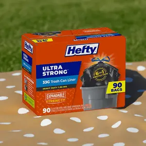 Hefty Ultra Strong Drawstring Trash Bags, Unscented 33 gal., 90 ct.
