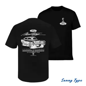 Ford Mustang T-shirts Vintage 1964 Muscle Car Graphic Legendary Performance Tribute Classic Unisex  for Car Lovers