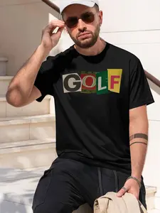 Golf - Ransom Note 2026 new model Black/White Tee Stylish & Comfortable Loose Crew Neck Short Sleeve T-shirts Versatile On Trend Eye Catching Printed Graphic Casual Tee for Daily Wear Outings &