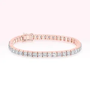 14K Rose Gold Diamond Tennis Bracelet