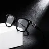 Men's Plastic Square-Frame Eyeglasses, Casual Retro Fashion Eyewear for Daily Wear, College, Commuting and Home Use