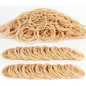 1100Pcs Rubber Bands Size #16 Rubberbands Light Brown Elastics Rubber Bands #16 Thin Small Rubber Band for Office Home Supply File Folder