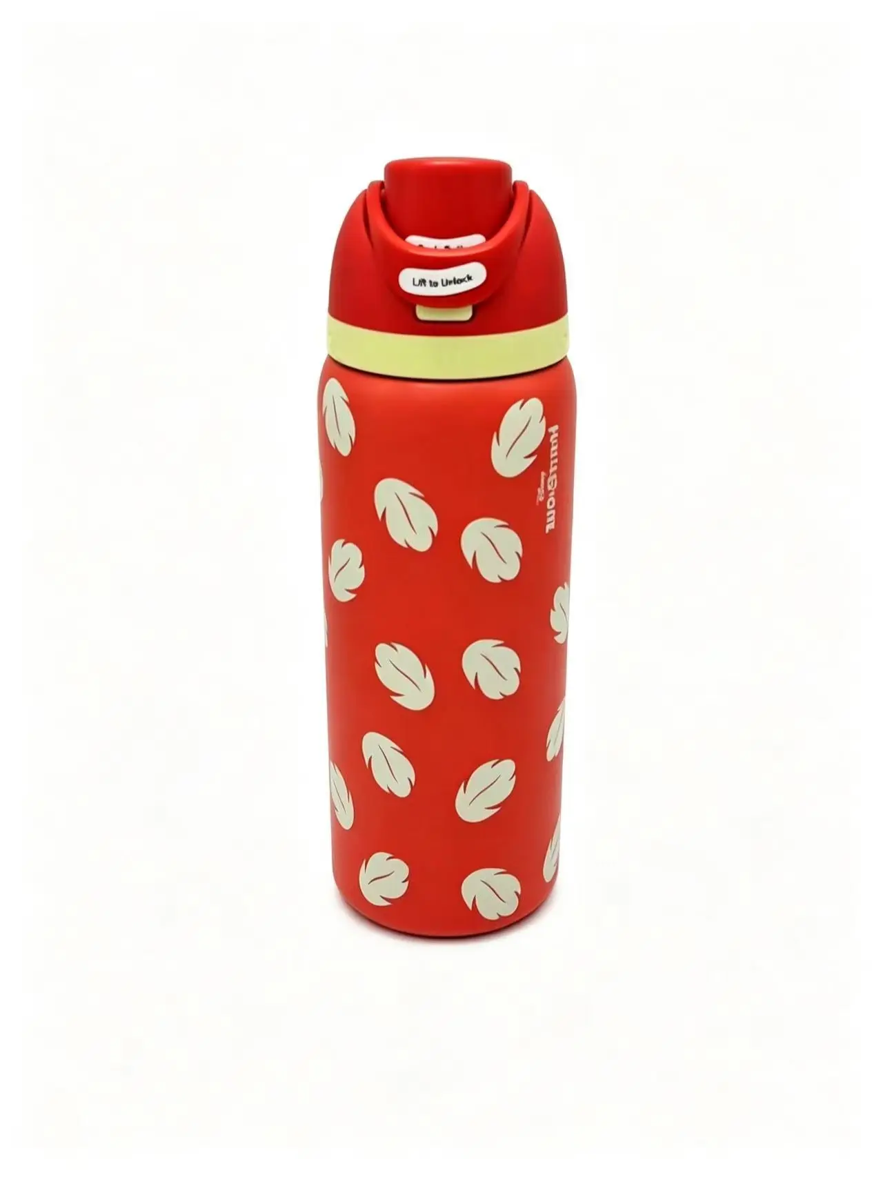 Owala 32oz Red Feather Print Insulated Stainless Steel Water Bottle - Flip Spout Lid, Lift-to-Lock Leakproof, BPA-Free Double Wall Vacuum Thermos for Travel