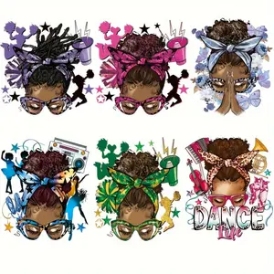 6 Pcs Bowknot Hair Accessories Vinyl Stickers Multi Color DIY Iron on Sewing Transfer Decals for Clothing Decoration Washable Applique for Sewing Knitting Embossing