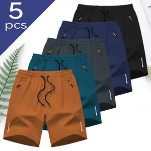 Men's Solid Color Zipper Pocket Shorts,  Casual Comfy Breathable Shorts for Summer, Men's Bottoms for Daily Wear