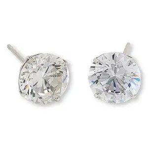 Radiance by Absolute™ 10K Gold 3.3ctw Round Solitaire Stud Earrings