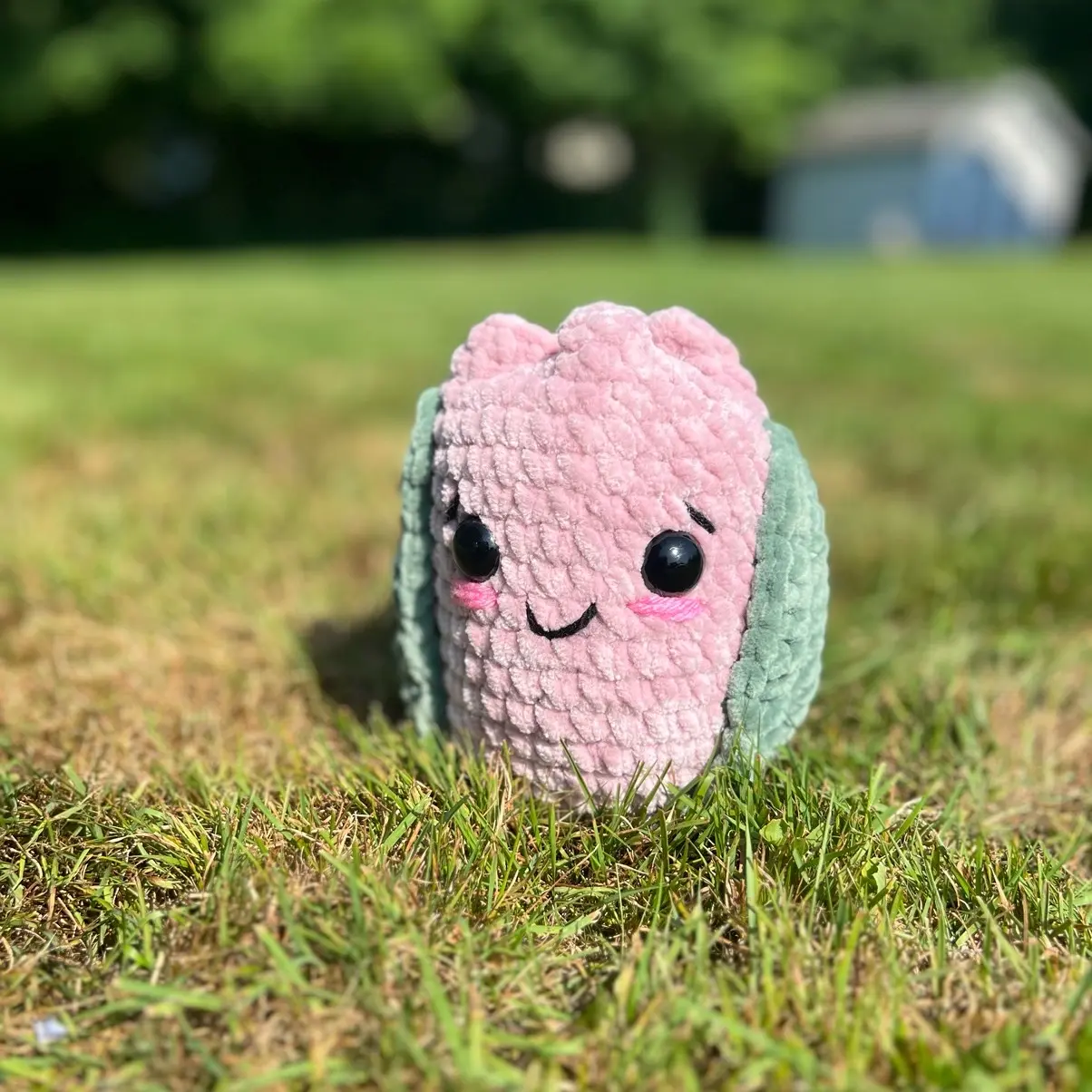 Crochet stuffed tulip toy