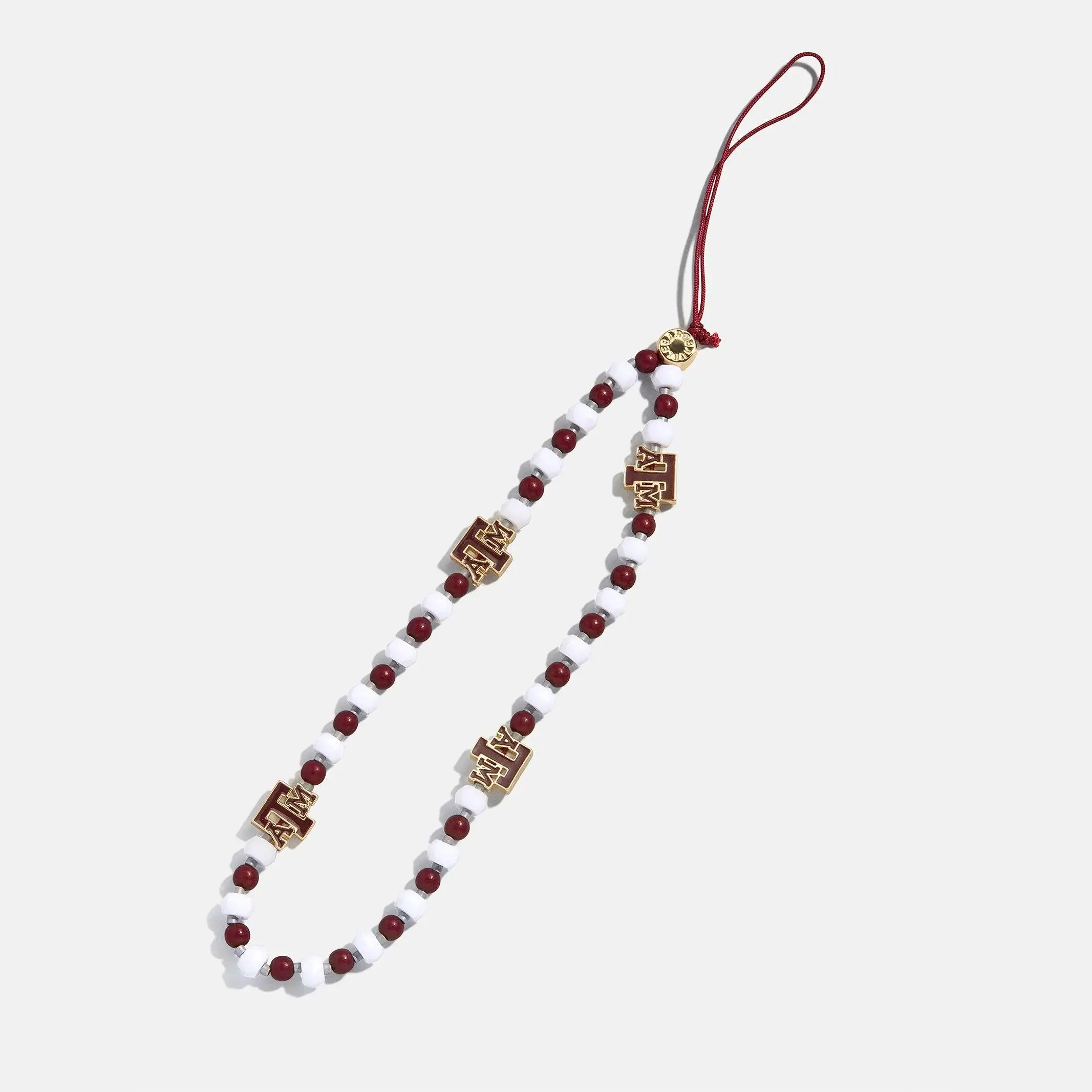 Texas A&M University Beaded Phone Charm - Texas A&M University