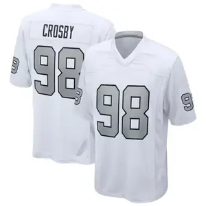 Vintage Men's White Crosby$$ Game Jersey, Gift For Football Lovers, Family, Great Gift For Men.