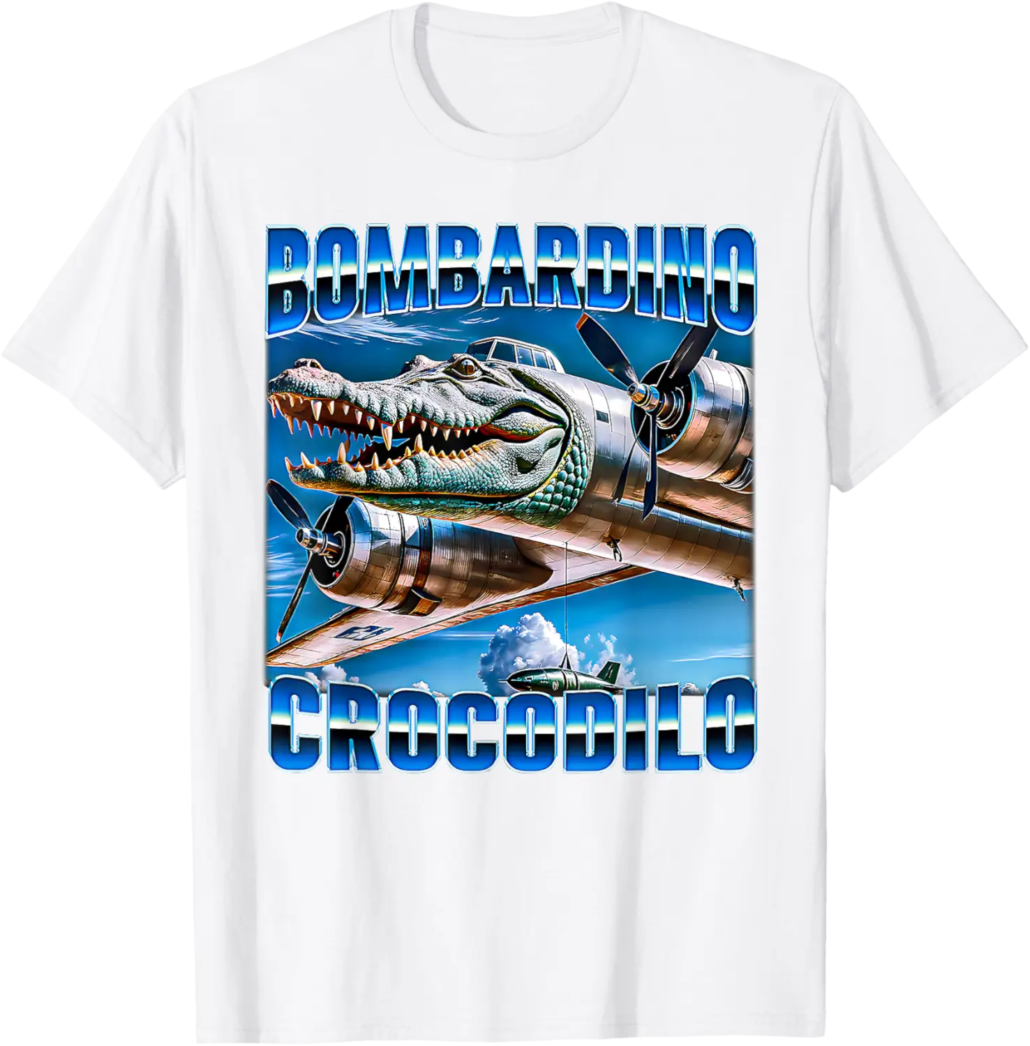 Bombardino Crocodilo - Italian Brainrot Meme Crocodile T-Shirt - Matthewmatt Shop 57B0F6JNW2B7