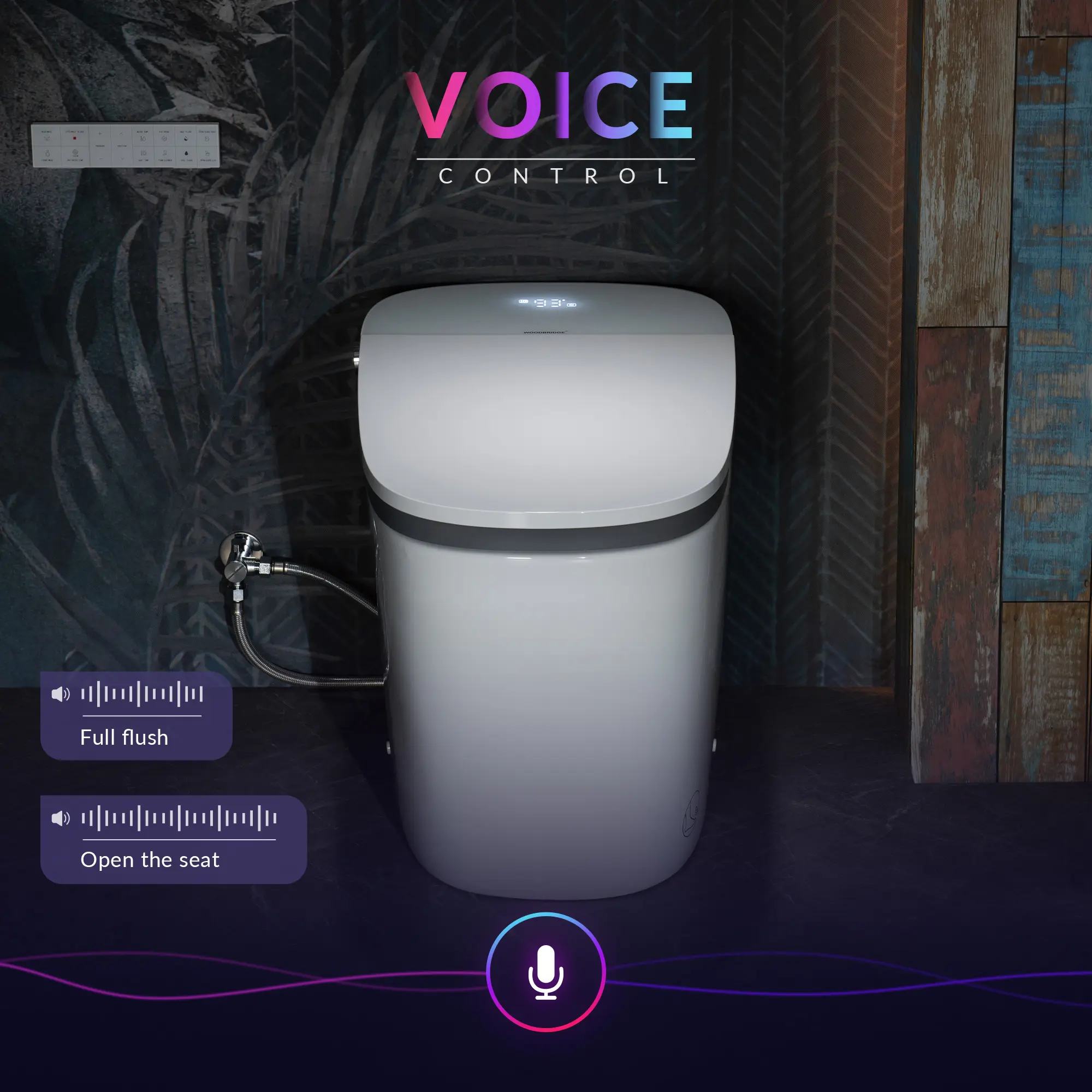 WOODBRIDGE B0931S Smart Bidet Toilet with 1.28 GPF Dual Flush Auto Open & Close, Foot Sensor Flush, Voice Control,1000 Gram Map Flushing Score, LED Display, Chair Height Design and Cleaning Foam Dispenser