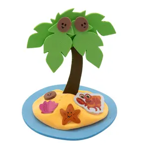 3" x 4" Luau Tropical Beach Air Dry Clay Craft Kit - Makes 12