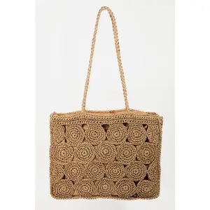 Fame Square Braided Pattern Tote Bag