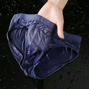 6PCS Mens Underwear Briefs Seamless Ultra-Thin Ice Silk Transparent Cool Comfortable Sexy Lingerie for Young Men