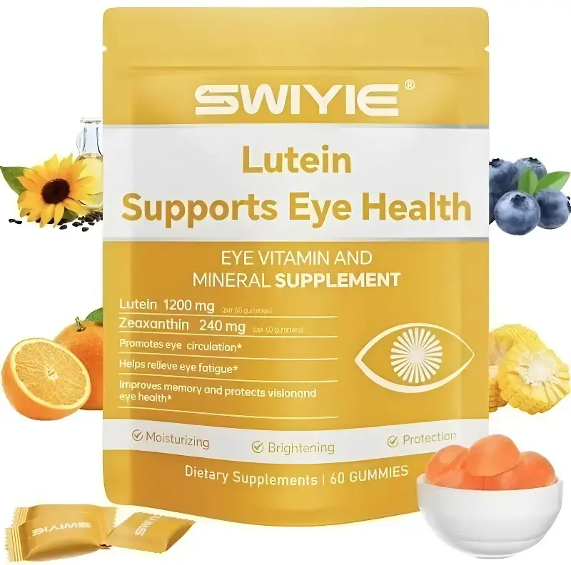 Premium Lutein & Zeaxanthin Gummies - Eye Health Supplement with Astaxanthin, Vitamin C, A, E- Blue Light Defense, Vision Support, Berry Flavor - 60 Healthcare Dietary Fitness Edible Gummies, -Eye Vitamin Andmineral Supplement