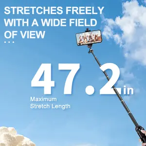 Yunteng 9928N 47 inch phone selfie stick tripod, DSLR mirrorless camera floor stand, camera tripod, phone stand, suitable for outdoor travel, live streaming, selfies, portable and stable, with wireless remote control, can be vertically arranged