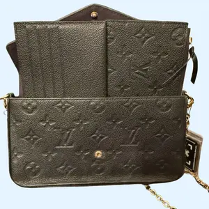 Pre-owned Louis Vuitton leather Crossbody Bags Empriente Biack Crossbody