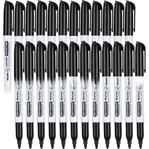 Fine Tip Dry Erase Markers - 24 Pack Black Whiteboard Erasable Markers Bulk for  Adults, Ideal for Classroom  Office Home Use on White Board,  Easy Clean