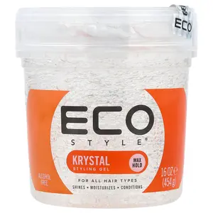 Eco Style Styling Gel, Max Hold, All Hair Types, Krystal, 16 oz (454 g)