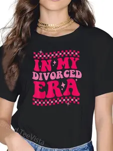 100% Cotton In My Divorced Era Funny Breakup Divorce Party Divorcee Joke T-Shirt