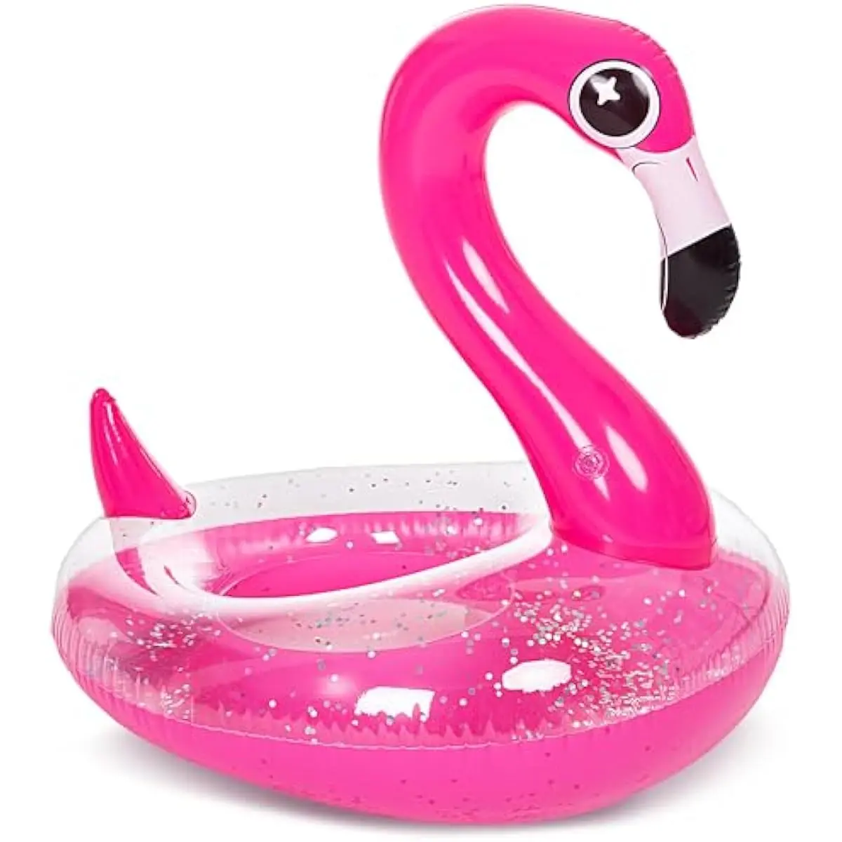 JOYIN Inflatable Flamingo Pool Floats - Flamingo Pool Tube Swim Ring Floaties with Glitter for Adults Kids Floating, Fun Beach Lake Floaty Raft, Summer Swimming Pool Toys Party DecorationsDealsForYouDays