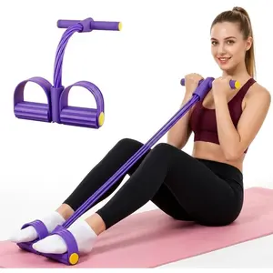 Resistance Band with Handle 8 Tubes for All Weights Upgrade Heavy-Duty TPE Tubes with 300% Stretch for Full Body Workouts Enhanced Grip & Durability