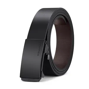 Genuine Leather Men's Belt with Automatic Buckle