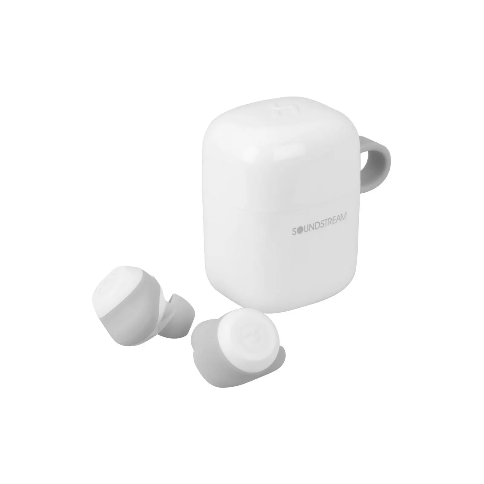 Soundstream H2GO H2EQ True Wireless Earbud Headphones - White, Titanium Audio Electronic Device for Android, Fast Charging Capability, Bluetooth