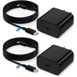 45W Samsung Super Fast Charger Type C 2 Pack for Samsung Galaxy S23 Ultra Charger S22 Ultra Charger S23/S23+/S22/S22+/S21/S20,Z Fold 4/Z Flip 4,Note 10/20,S8/S7/S7+,USB C Wall Charger with 6ft Cable