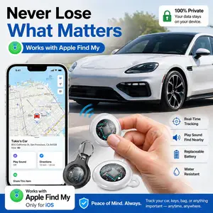 [Summervibes] Coucur 2026 GPS Tracker(iOS Only) for Cars & Pets,Mini Trackers Device with Weatherproof Magnetic Case-No Monthly Fee-Best Hidden GPS Trackers,Global Coverage Location Tracker,Anti-lost Device,For Apple Find My (iOS Only) For iPhone
