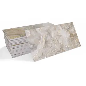 16pcs/32pcs/64pcs Thickened Faux Marble Stone Pattern Wall Tiles, Waterproof and Easy to Apply, Perfect for Home Decoration, Durable and Stylish Finish, 4 Inch X 8 Inch