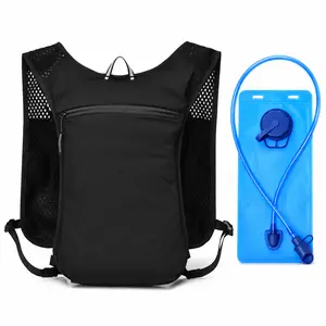 Lightweight Running Hydration Vest, Breathable Reflective Running Backpack with Optional 2L Water Bladder for Marathon Training, Trail Running, Hiking & Cycling