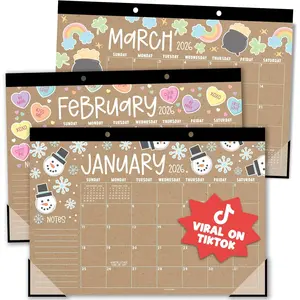 Large 18-Month Teacher Desk Calendar 2026-2027, Desktop Calendars for Home, Office & Classroom, Cute Classroom Must Haves, Ideal Teacher Appreciation Gifts