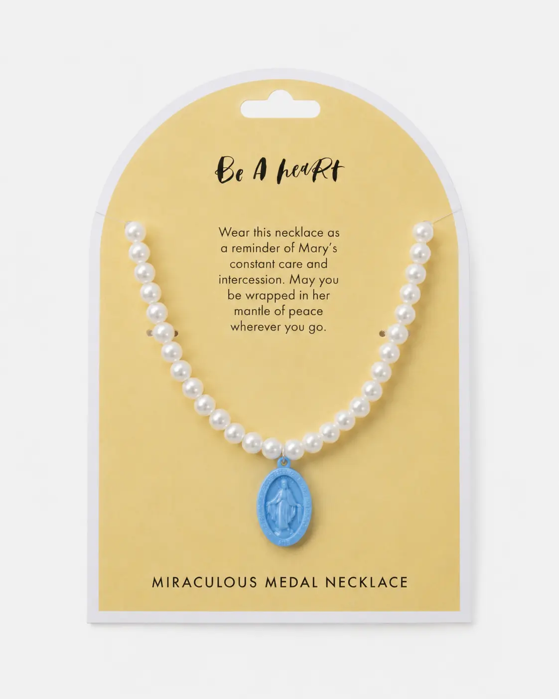 Pearl Miraculous Medal Plastic Children's Necklace