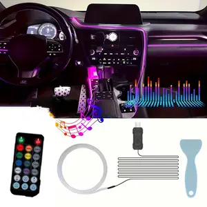 Car Interior Decoration Strip, RGB Cold Light DIY Dashboard Atmosphere Lamp, Fiber Optic Strip Light with USB Power Supply, Car Interior Lighting, Car Decorative Light, Interior Car Lights, Adjustable Atmosphere Light