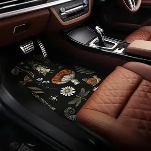 Mushroom Pattern Car Floor Mat, Multi-purpose Car Interior Decorative Floor Mat, Universal Car Interior Accessories for Front & Rear Seat, Car Accessory, Car Mats