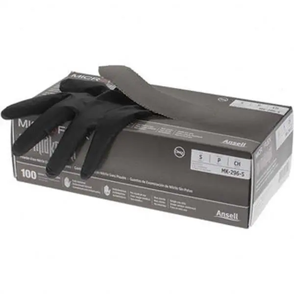 Microflex Disposable Nitrile Cleaning Gloves - MK-296-S Size, 4.7 Mils Thickness, 245.00 mm Length, Textured Non-Slip Grip