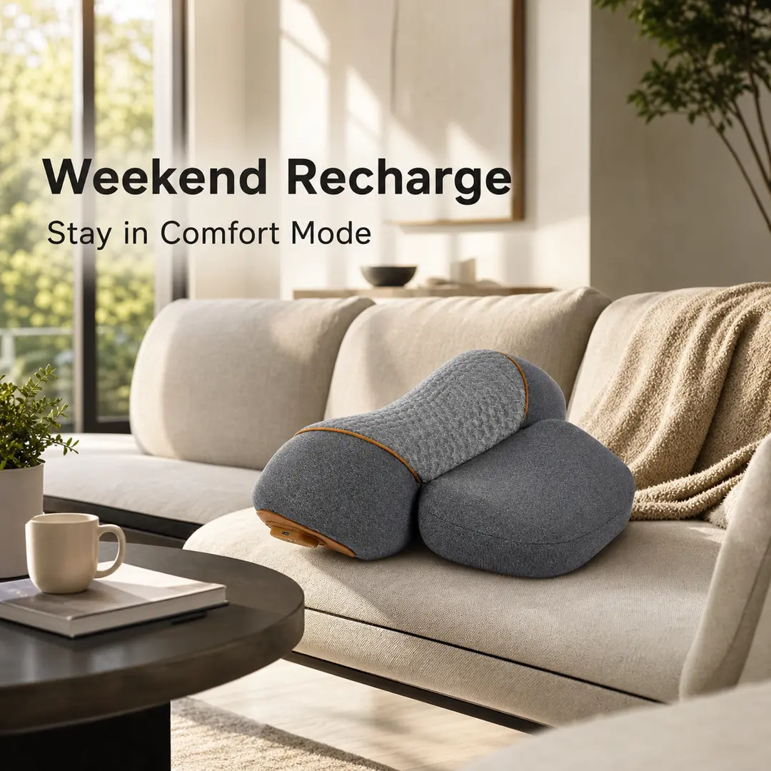 2026 New Lightweight Corded Neck Massage Pillow with Plastic Shell, Neck-Shoulder Relaxer, Plug-In Personal Care Pain Relief Device for Travel Use