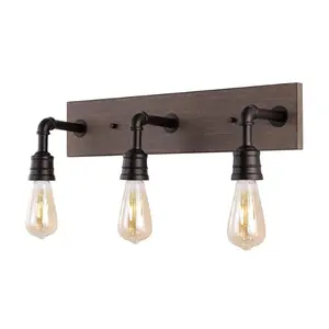 JONATHAN Y Corbett Rustic Farmhouse Iron LED Vanity; for Living Room, Bedroom, Kitchen, Office